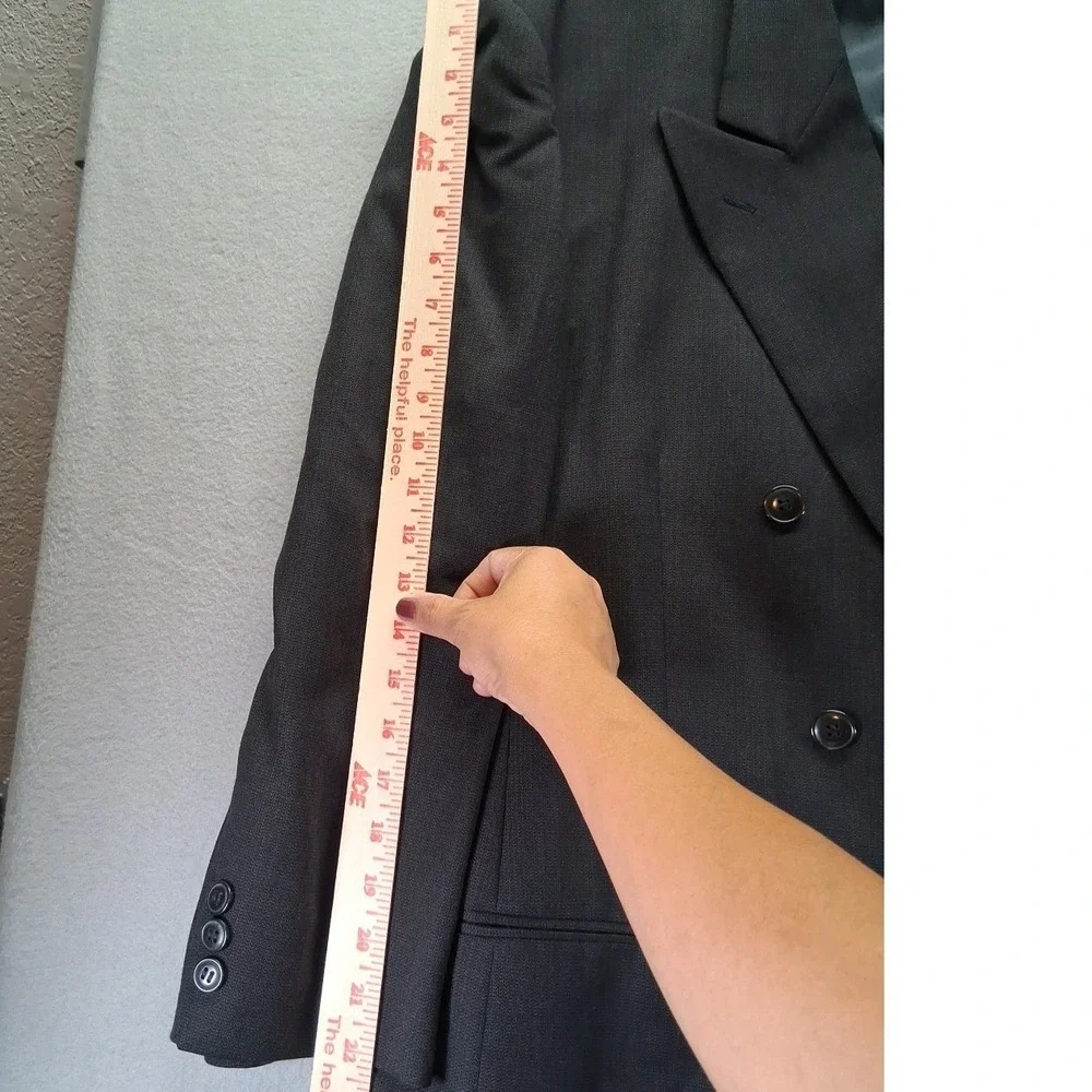 100% Pure Wool Saks‎ Fifth Ave Assets Andrew Fezza Men Blazer Jacket Size 44R
